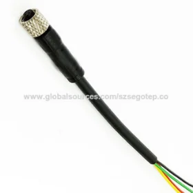 M5 circular connectors 4 pin female with cable for Loom,PI67 waterproof cable